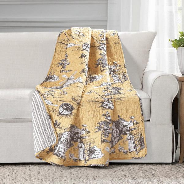 Lush Decor French Country Toile Throw