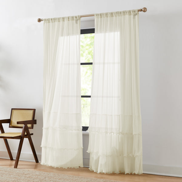 Lush Decor Georgette Sheer Curtain Panels