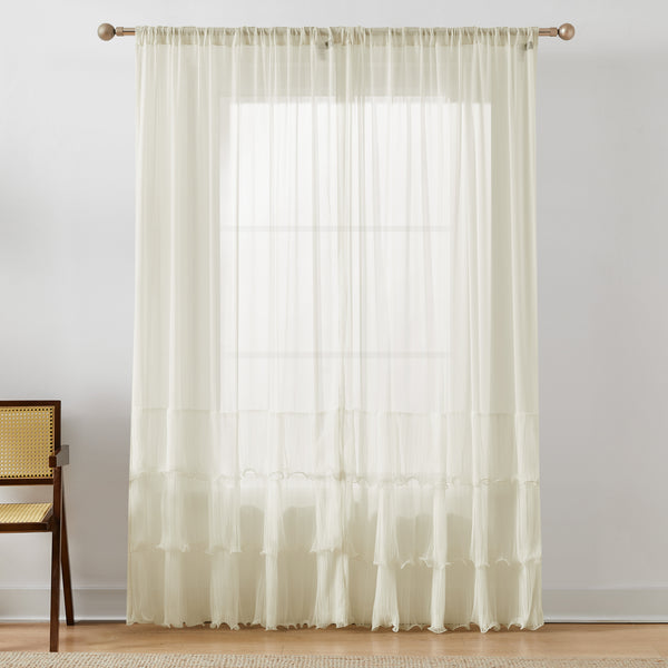 Lush Decor Georgette Sheer Curtain Panels