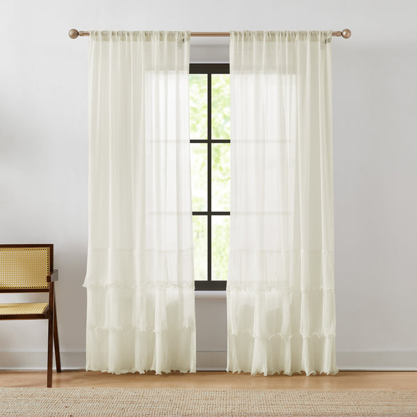 Lush Decor Georgette Sheer Curtain Panels