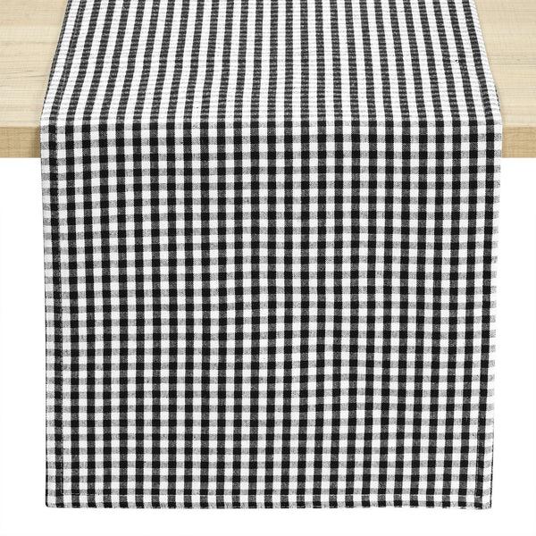 Lush Decor Gingham Check Yarn Dyed Table Runner