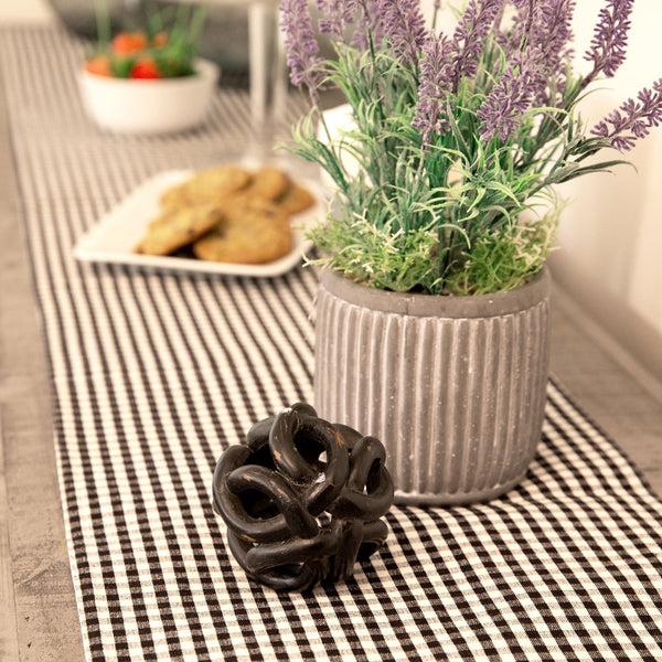Lush Decor Gingham Check Yarn Dyed Table Runner