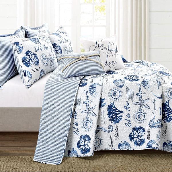 Lush Decor Harbor Life Reversible Quilt Set