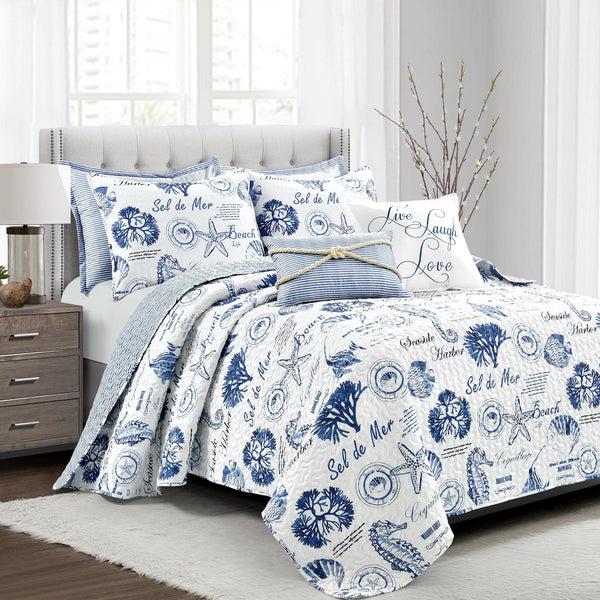 Lush Decor Harbor Life Reversible Quilt Set
