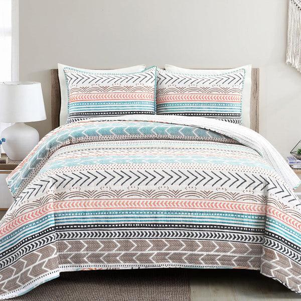 Lush Decor Hygge Geo Quilt 3 Piece Set