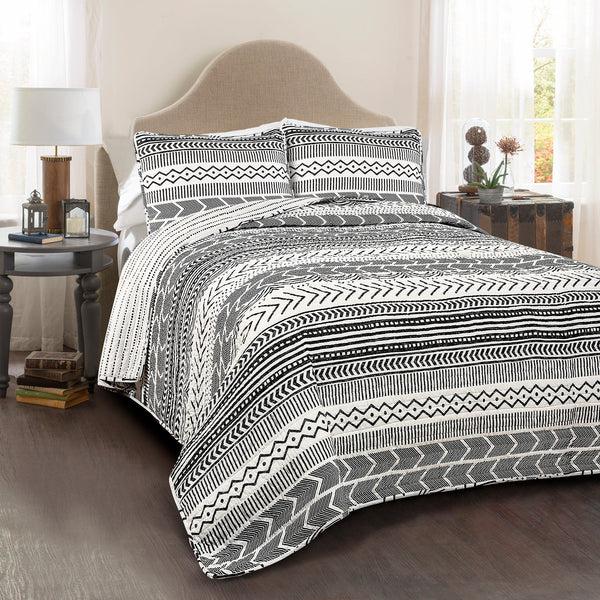 Lush Decor Hygge Geo Quilt 3 Piece Set