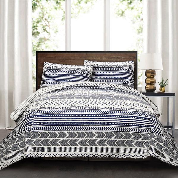 Lush Decor Hygge Geo Quilt 3 Piece Set