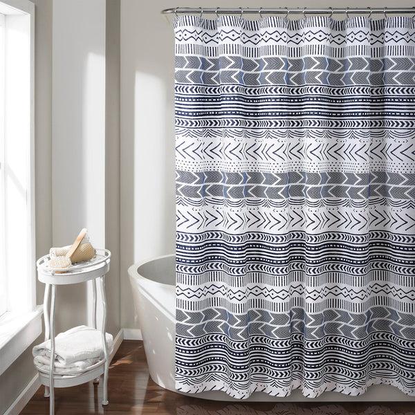Lush Decor Hygge Geo Shower Curtain