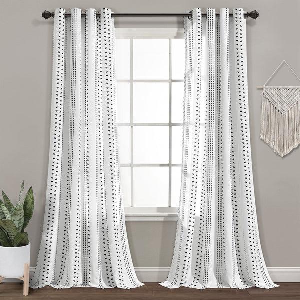 Lush Decor Hygge Stripe Window Curtain Panel Set