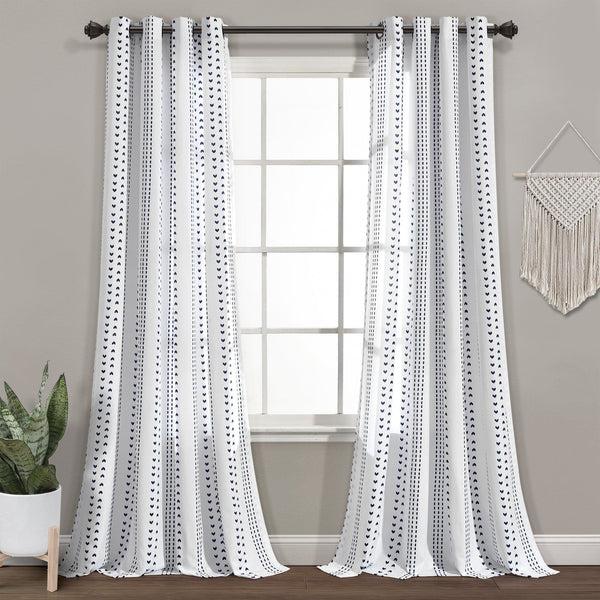 Lush Decor Hygge Stripe Window Curtain Panel Set