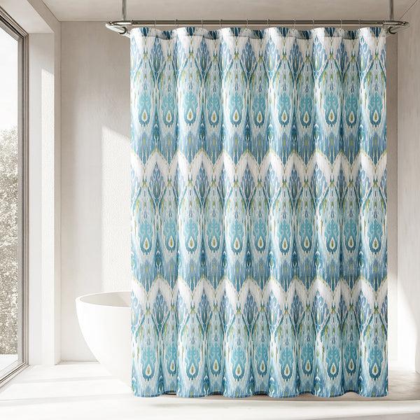 Lush Decor Ikat Drops Shower Curtain
