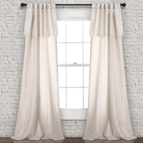 Lush Decor Ivy Tassel Window Curtain Panel Set