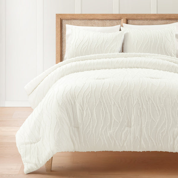 Lush Decor Jacquard Wave 3 Piece Comforter Set