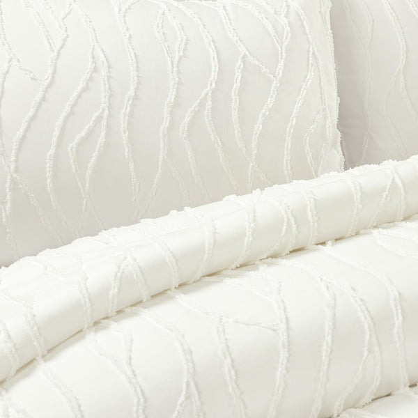 Lush Decor Jacquard Wave 3 Piece Comforter Set