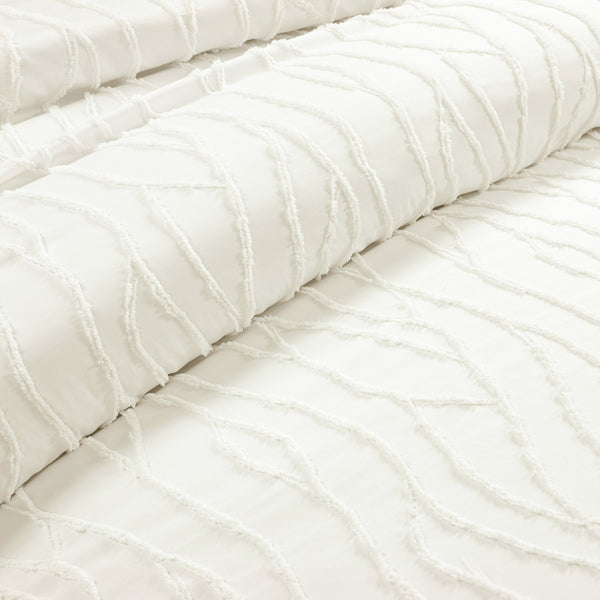 Lush Decor Jacquard Wave Duvet Cover 3 Piece Set