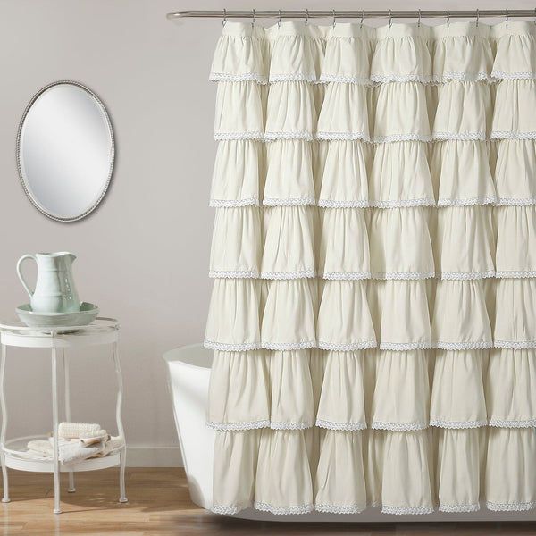 Lush Decor Lace Ruffle Shower Curtain