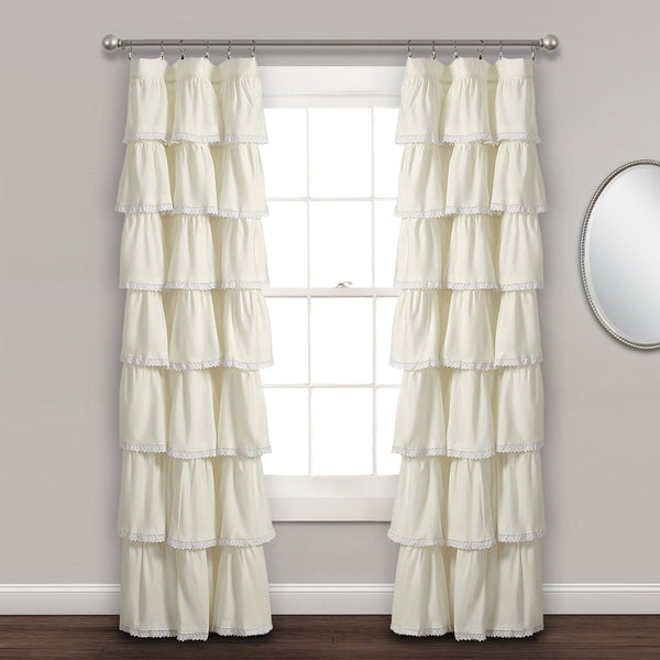 Lush Decor Lace Ruffle Window Curtain Panel