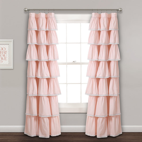 Lush Decor Lace Ruffle Window Curtain Panel