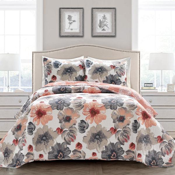 Lush Decor Leah Quilt 3 Piece Set