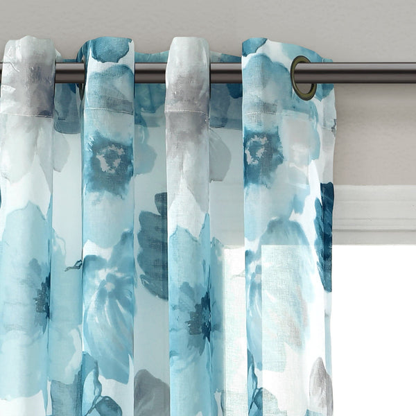 Lush Decor Leah Sheer Window Curtain Panel Set