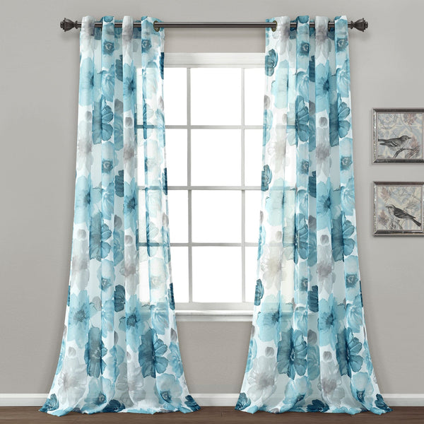 Lush Decor Leah Sheer Window Curtain Panel Set