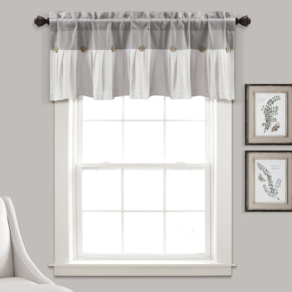 Lush Decor Linen Button Valance