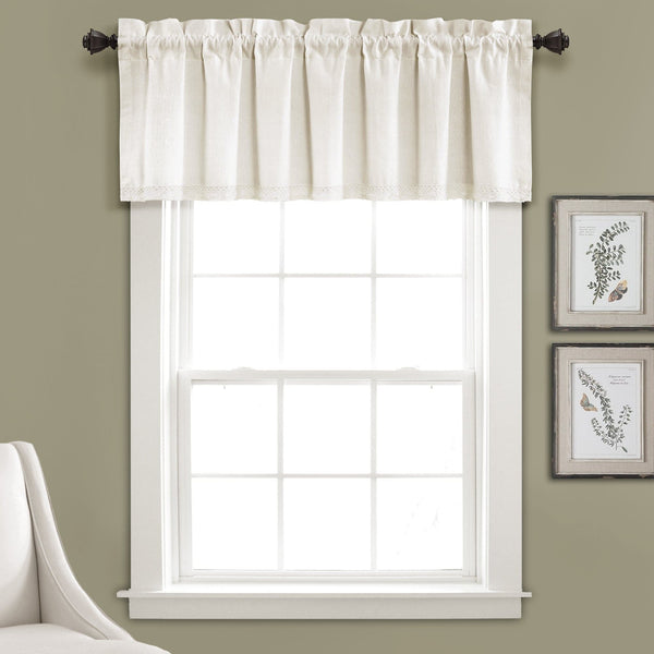 Lush Decor Linen Lace Valance