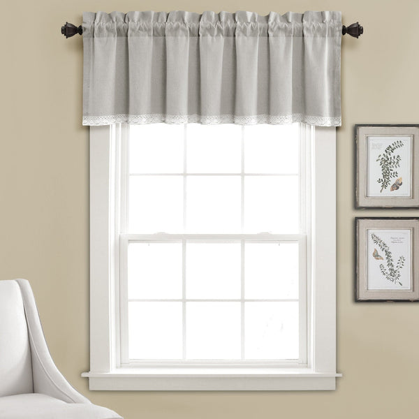 Lush Decor Linen Lace Valance