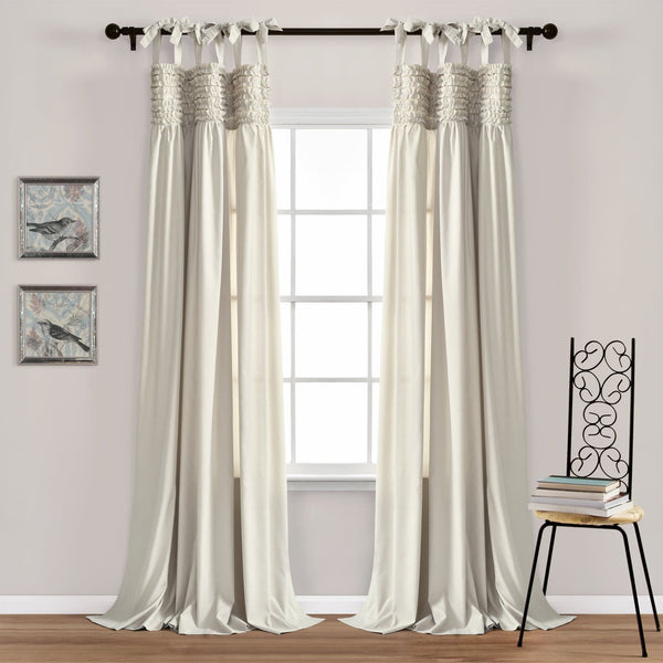 Lush Decor Lydia Ruffle Window Curtain Panel Set