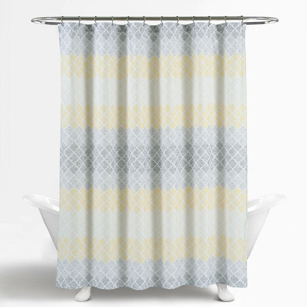 Lush Decor Medallion Ombre Shower Curtain