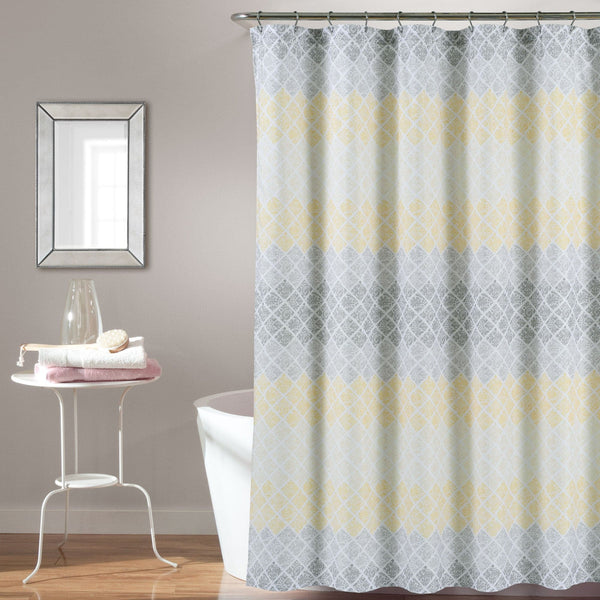Lush Decor Medallion Ombre Shower Curtain