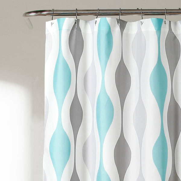 Lush Decor Mid Century Geo Shower Curtain