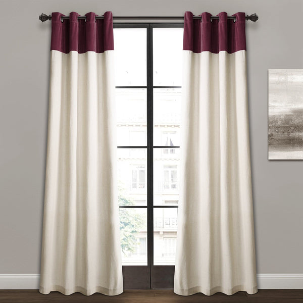 Lush Decor Milo Linen Window Curtain Panel Set