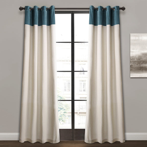 Lush Decor Milo Linen Window Curtain Panel Set
