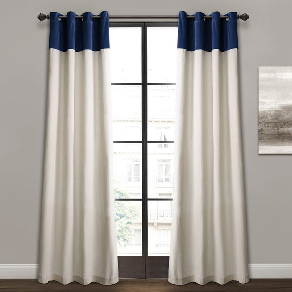 Lush Decor Milo Linen Window Curtain Panel Set