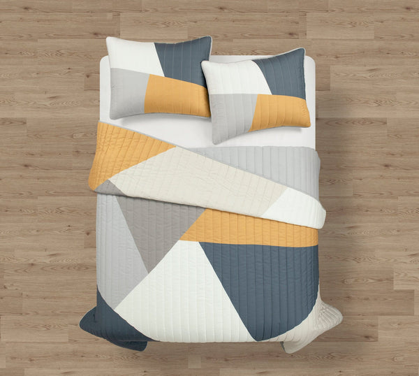 Lush Decor Modern Color Block Quilt 3 Piece Set