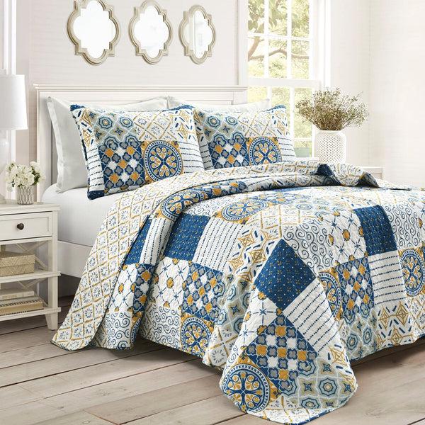 Lush Decor Monique Patch 3 Piece Quilt Set