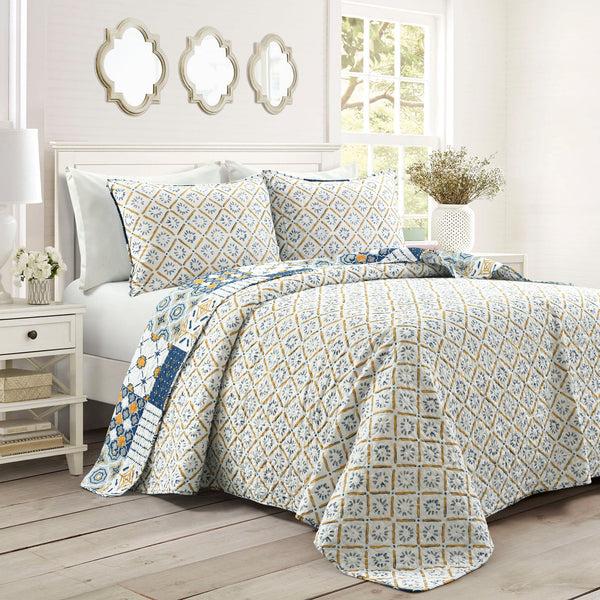 Lush Decor Monique Patch 3 Piece Quilt Set