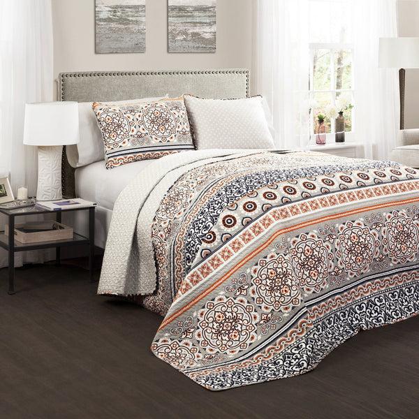 Lush Decor Nesco Stripe 3 Piece Quilt Set