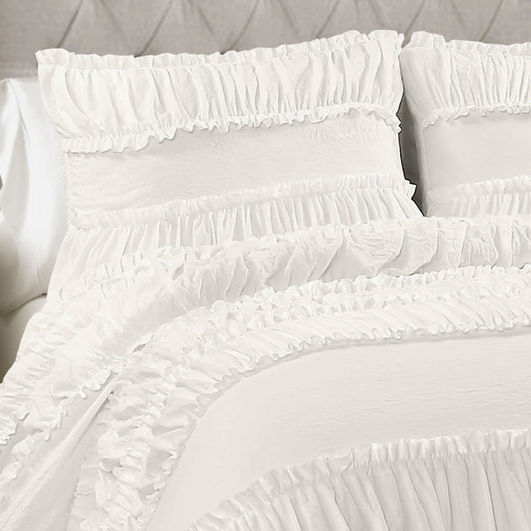 Lush Decor Nova Ruffle 3 Piece Comforter Set