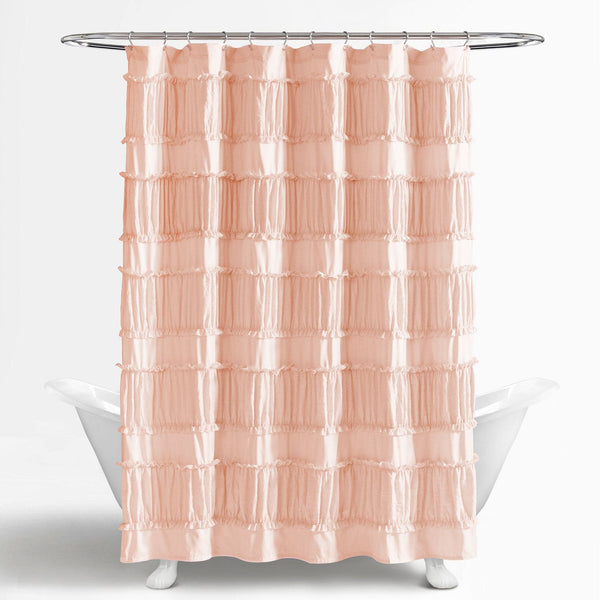Lush Decor Nova Ruffle Shower Curtain