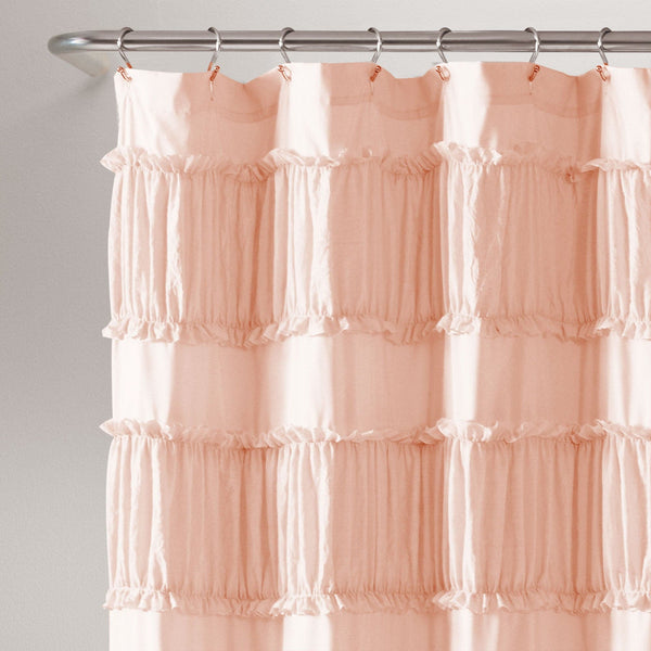 Lush Decor Nova Ruffle Shower Curtain