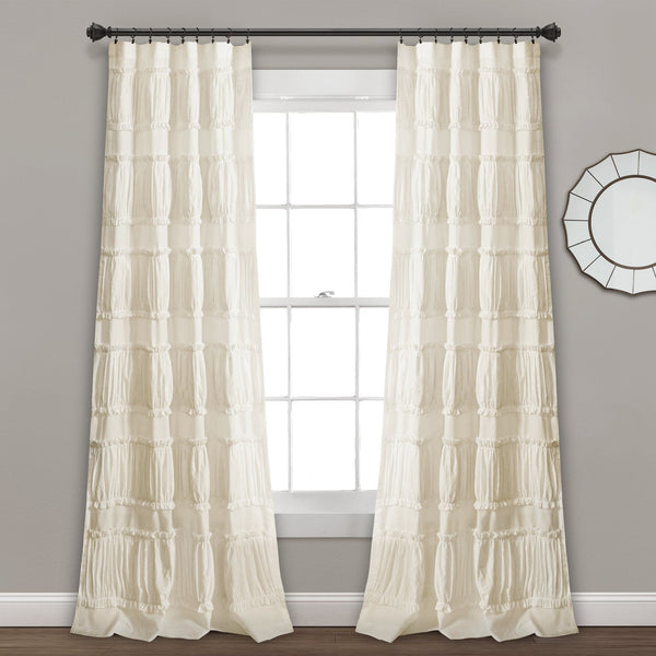 Lush Decor Nova Ruffle Window Curtain Panel Set