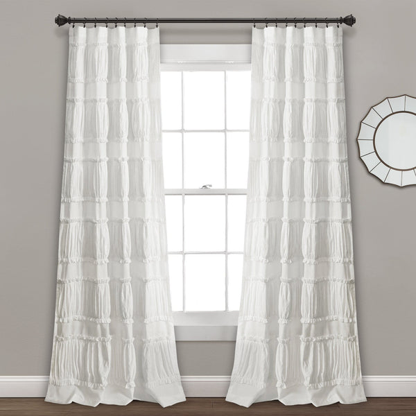 Lush Decor Nova Ruffle Window Curtain Panel Set