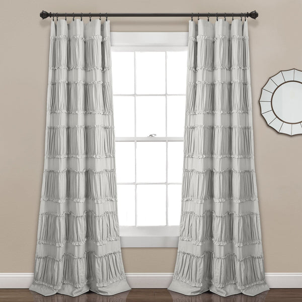Lush Decor Nova Ruffle Window Curtain Panel Set