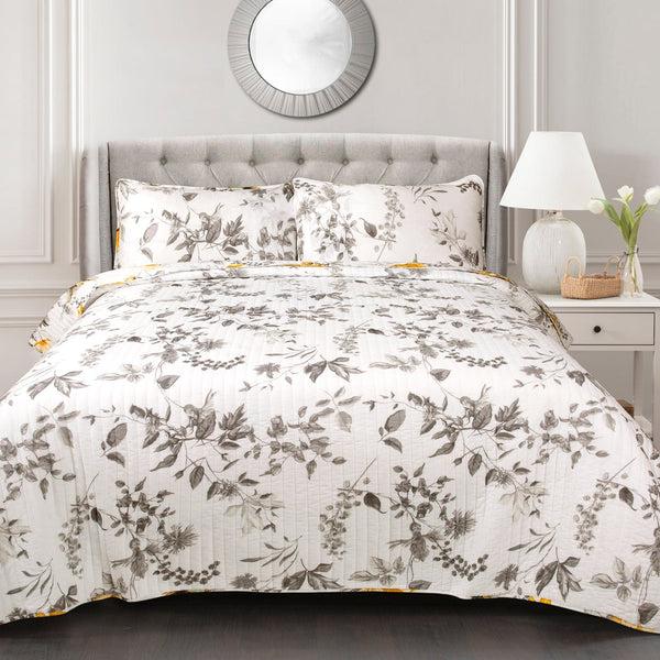 Lush Decor Penrose Floral 3 Piece Quilt Set