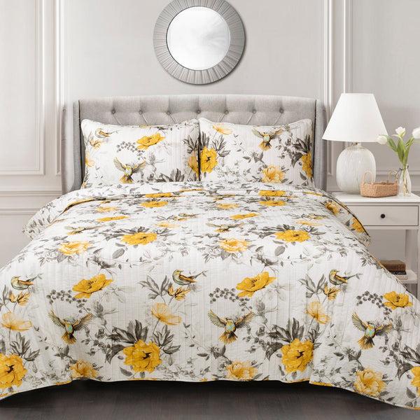 Lush Decor Penrose Floral 3 Piece Quilt Set