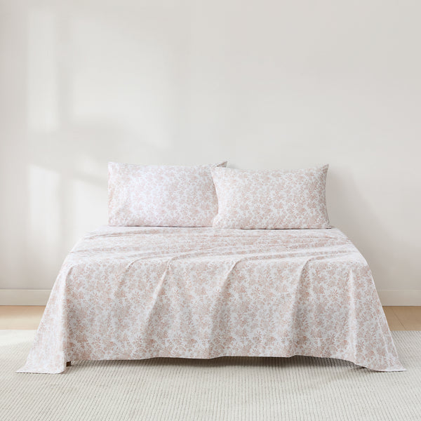Lush Decor Peony Toile Cotton Sheet Set