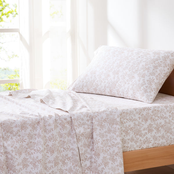 Lush Decor Peony Toile Cotton Sheet Set