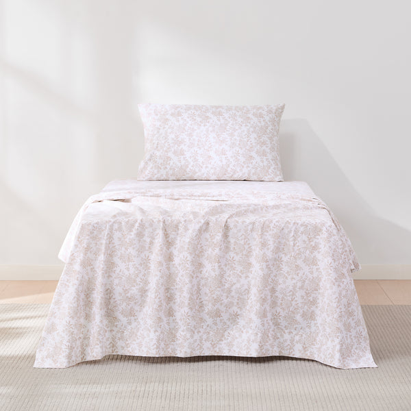 Lush Decor Peony Toile Cotton Sheet Set
